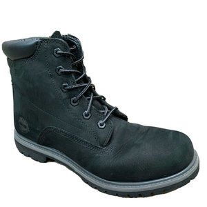 Timberland Women Premium Field Combat Boot Black Nubuck Leather Sz 10 M